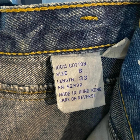 Vintage Jordache high waisted western raw hem Jean Size 27 - Picture 6 of 8